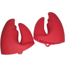 Silicone Oven Mitts,Lobster Claw Heat Resistant Pot Holder Oven Mitt Clip Gloves for Baking BBQ Pizza Microwave Instant Pot,Red,1 Pair