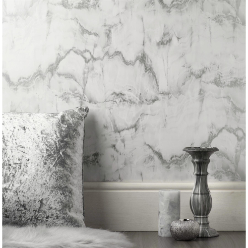 Crown Crown Marble Silver Wallpaper M1584 2