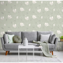 Crown Synergy Floral Green Wallpaper M1739