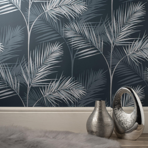 Fine Decor Fine Decor South Beach Navy Wallpaper FD42681 2