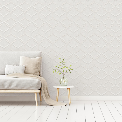 Fine Decor Fine Decor Milano 9 Wave Ivory Wallpaper M95620 1