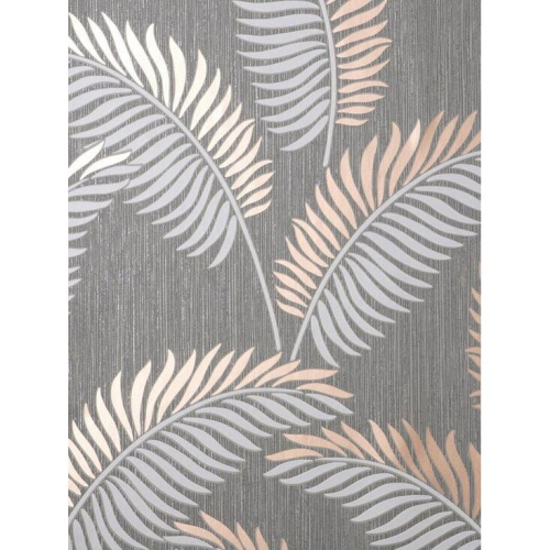 Fine Decor Fine Decor Cascade Leaf Grey Gold Wallpaper FD42839 1