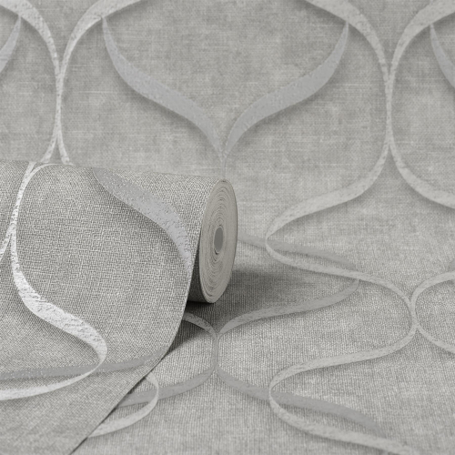 Fine Decor Fine Decor Milano 9 Wave Grey Wallpaper M95616 2