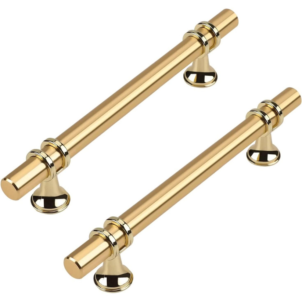 Set of 6 Furniture Handle Kitchen Furniture Handle Gold Handle - Gold Kitchen Handle Zinc Alloy Drawer Handle Center Distance 160mm-image-OPC-PCS5V69-NEW