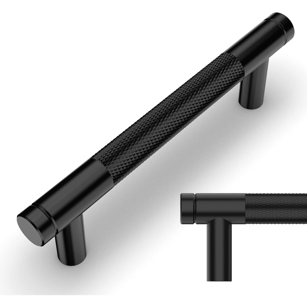 2 Pieces Black Kitchen Cabinet Handle 96Mm Furniture Handles With Screws, For Desks, Drawers, Cupboards, Cupboard Uk0040 7770197806091