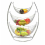 65cm 3-Tier Chrome Wire Hanging Fruit & Vegetable Basket - Triple Chrome Plated Durable Display Stand 2