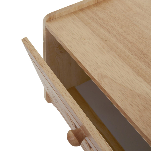 Kitchen Rubberwood Wooden Drop Front Loaf Bread Biscuit Bin Storage Container 2
