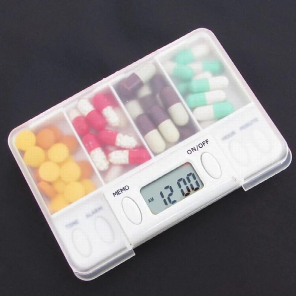 Multicoloured Pill Box Electronic Timing Reminder Pill Box Alarm Clock Timing Pill Box Storage Box Household Goods Storage Box Storage Box