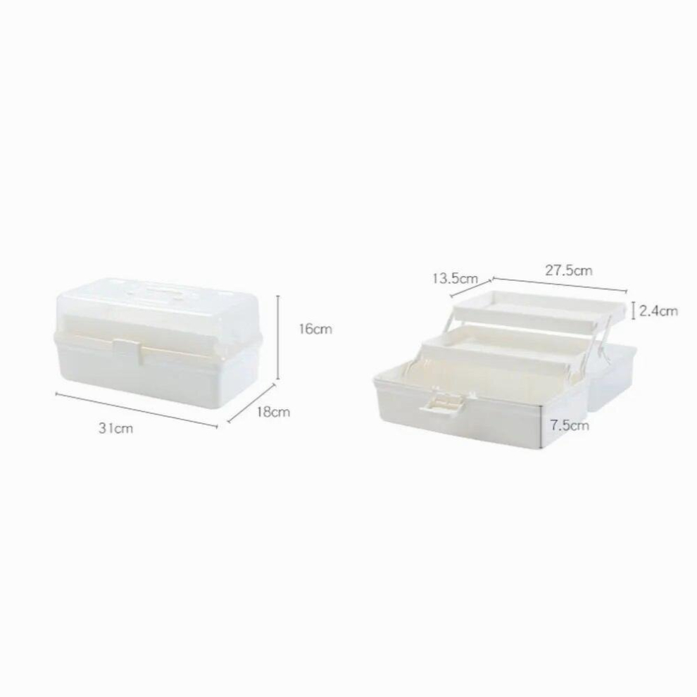 Black 3 Layer Health Box Medicine Chest Handle First Aid Kit Storage Organizer Medical Kit