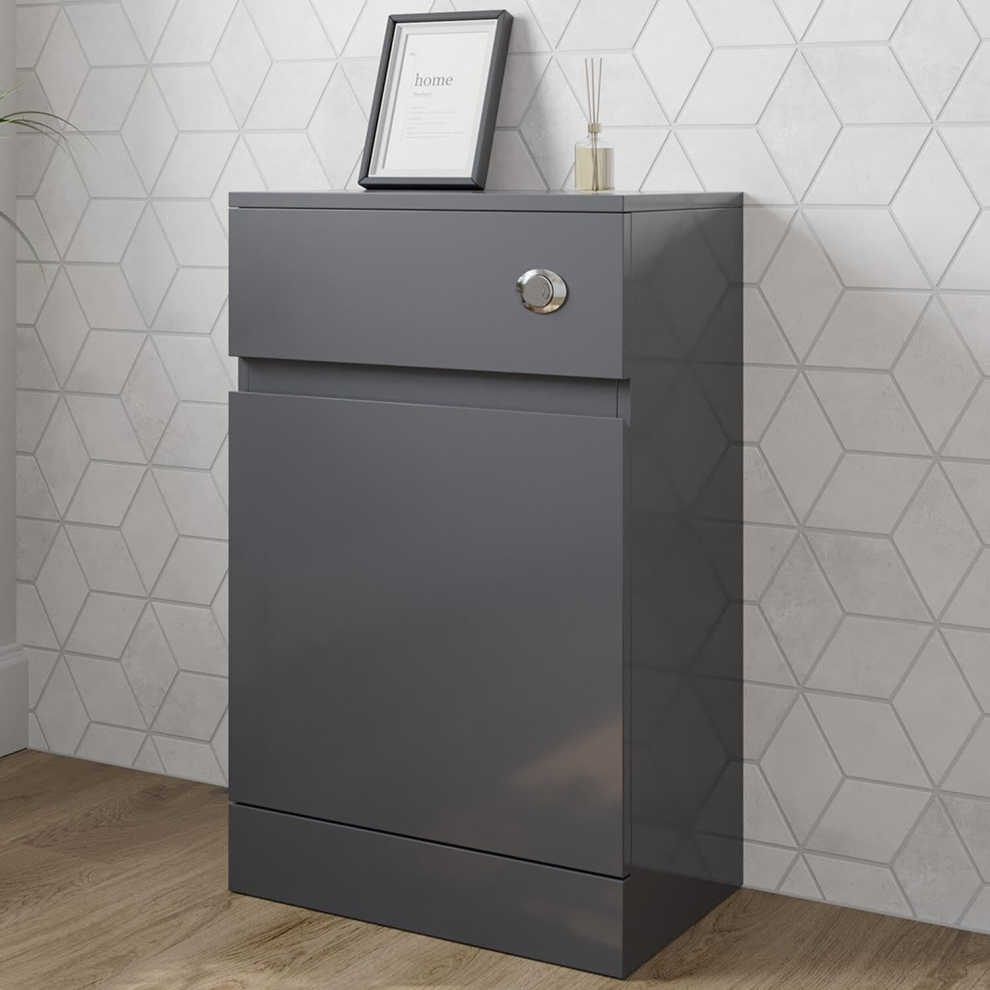 Artis Grey Gloss Back To Wall Toilet Unit - 500 X 320Mm 5056696006913