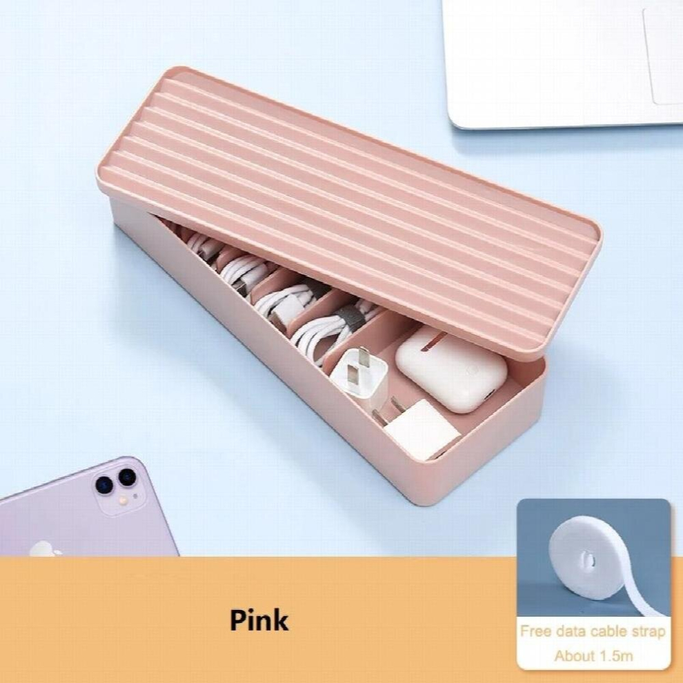 Plastic Cable Storage Box Dustproof Power Cable Storage Box Wire Manager Box Desktop Charging Cable Collect Box 885666891007