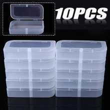10PC Plastic Transparent Container Portable Plastic Transparent Storage Boxes With Lids For Household Tools 95x45x20 mm