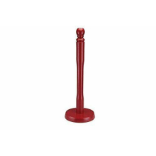 35cm Red Wooden Kitchen Paper Towel Tissue Roll Holder Pole Rack Stand Dispenser
