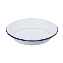 White Enamel Pasta Noodle Salad Chilli Soup Bowls Dish 22cm