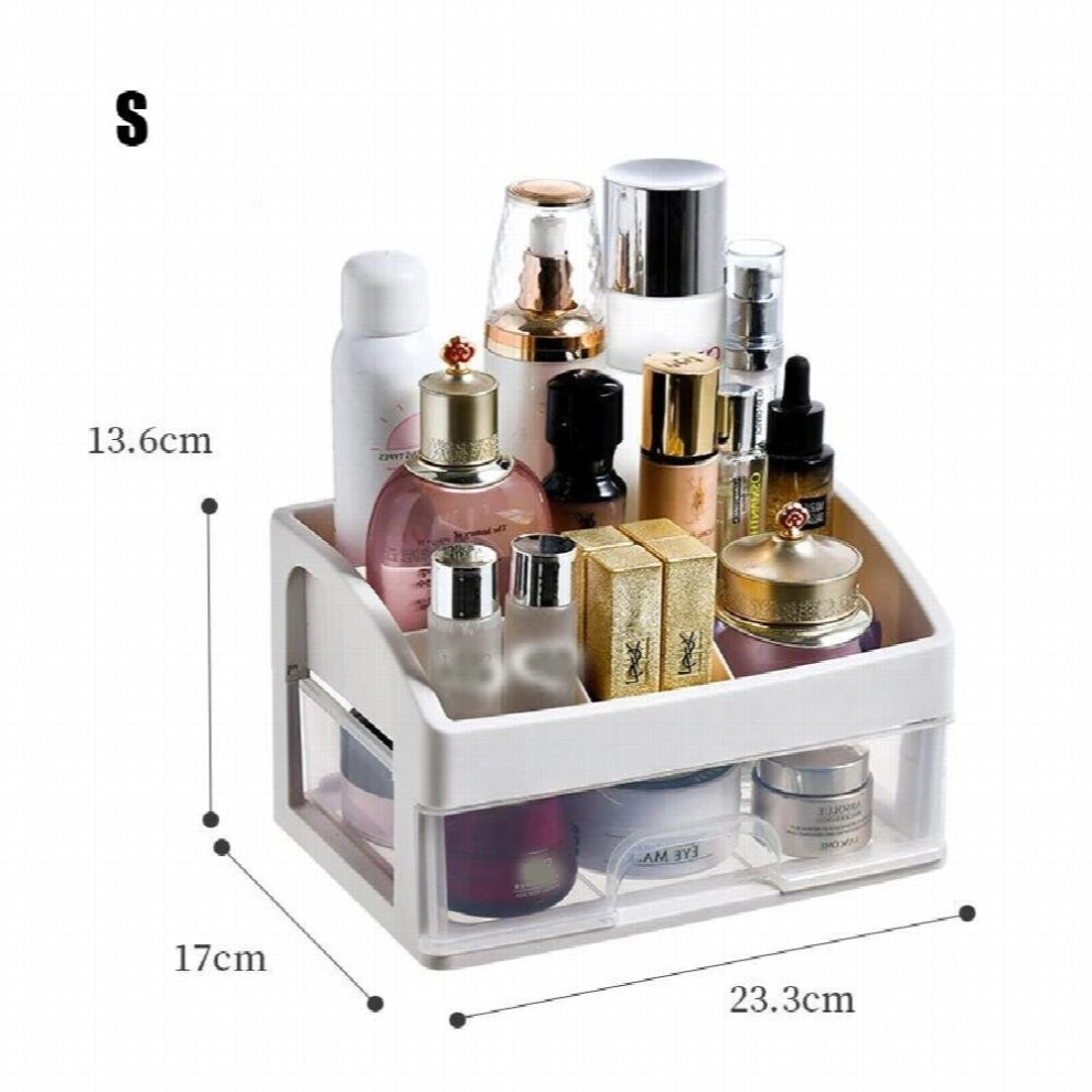 Multicoloured Three-Layer Makeup Storage Box Jewelry Container Make Up Case Makeup Brush Holder Transparent Table Drawer Dresser Cosmetic Box