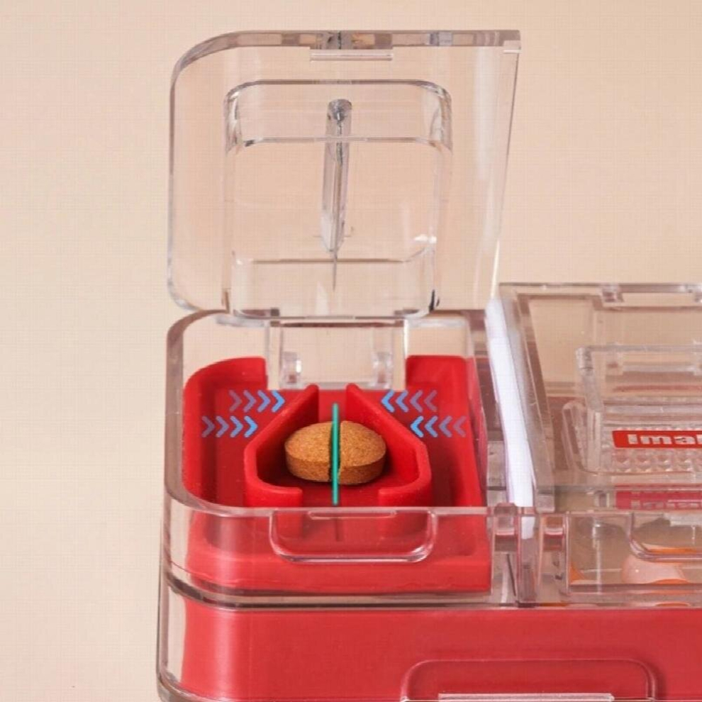 Portable Medicine Box Four-in-one Multi-Purpose Mini Medicine plastic Box Cutter Medicine Separator Pill Cutter Storage Boxs