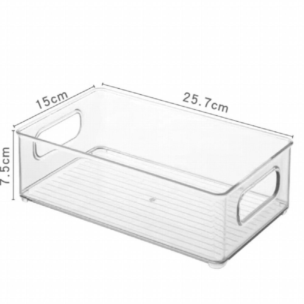 Refrigerator Organizer Bin Stackable Food Fridge Storage Box With Handle Clear Plastic Food Freezer Pantry kitchen Organizer-image-OPC-PCS5YR2-NEW