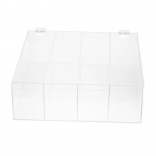 Clear Tea Storage Chests Tea Bag Storage Box Tea Bag Holder Caddy Box with Compartments for Cabinet Office Desktop Home Kitchen