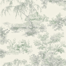 Grandeco Life Toile Green Wallpaper A68901