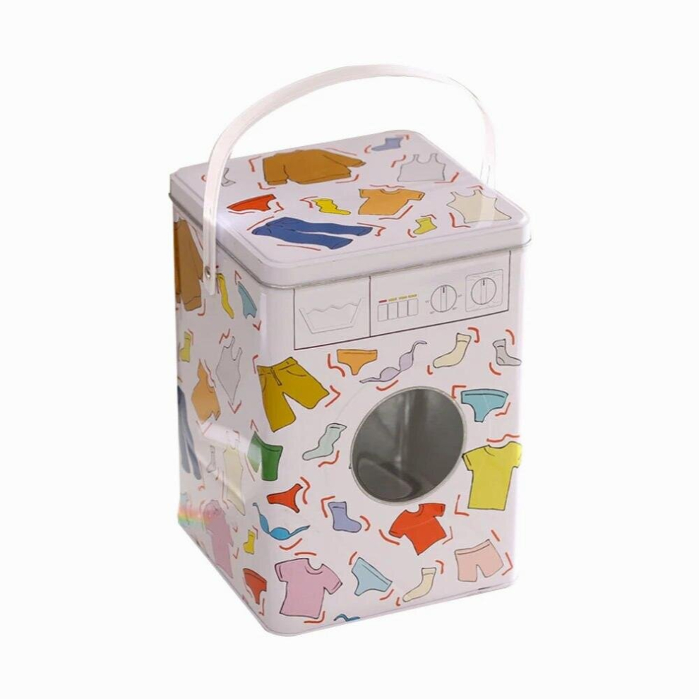 Laundry Storage Tin Boxwashing Detergent Metal Basket Containers Container Tinplate Canister Kitchen Beads Vintage Coffee-image-OPC-PCS625J-NEW