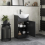 Alpine Black Freestanding Cloakroom Vanity Unit with Basin - 450mm 3