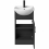 Alpine Black Toilet & Basin Vanity Unit Combination 950mm 5