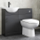 Alpine Black Toilet & Basin Vanity Unit Combination 950mm 1