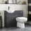 Alpine Black Toilet & Basin Vanity Unit Combination 950mm 2