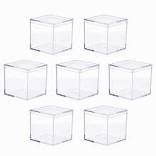 Box Candy Gift Acrylic Clear Containers Jewelry Squaredisplay Boxes Cube Storage Tiny Wrapping Packingdecorative Lidslid Mini