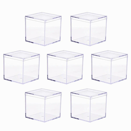 Box Candy Gift Acrylic Clear Containers Jewelry Squaredisplay Boxes Cube Storage Tiny Wrapping Packingdecorative Lidslid Mini
