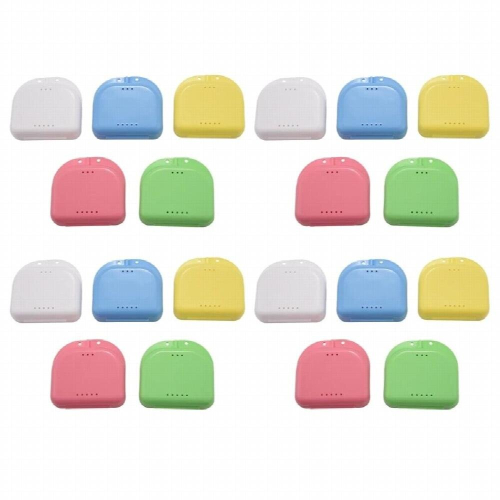 Retainer Case 20Pcs Mouth Guard Case Orthodontic Retainer Box Denture Storage Container