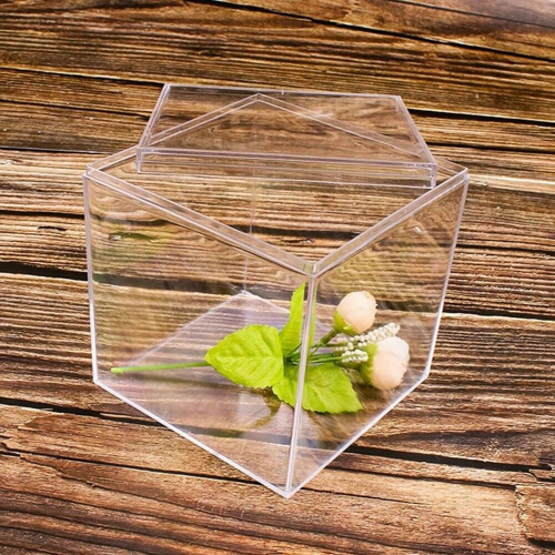 Box Candy Gift Acrylic Clear Containers Jewelry Squaredisplay Boxes Cube Storage Tiny Wrapping Packingdecorative Lidslid Mini 2