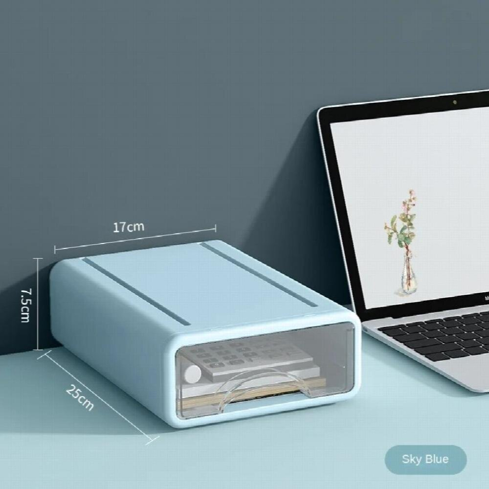 Drawer type desktop storage box plastic stationery transparent storage box office cosmetics multi-layer finishing storage rack s-image-OPC-PCS62TF-NEW