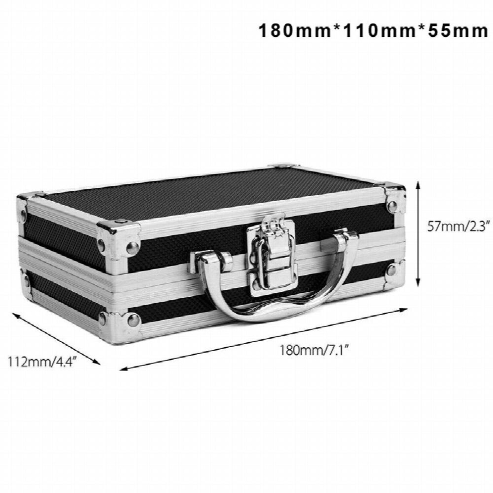 Portable Toolbox Portable Aluminum Carry Case Tool Box Storage Organizer Travel Anti-Collision Sturdy Password Box ??????? 885666906053