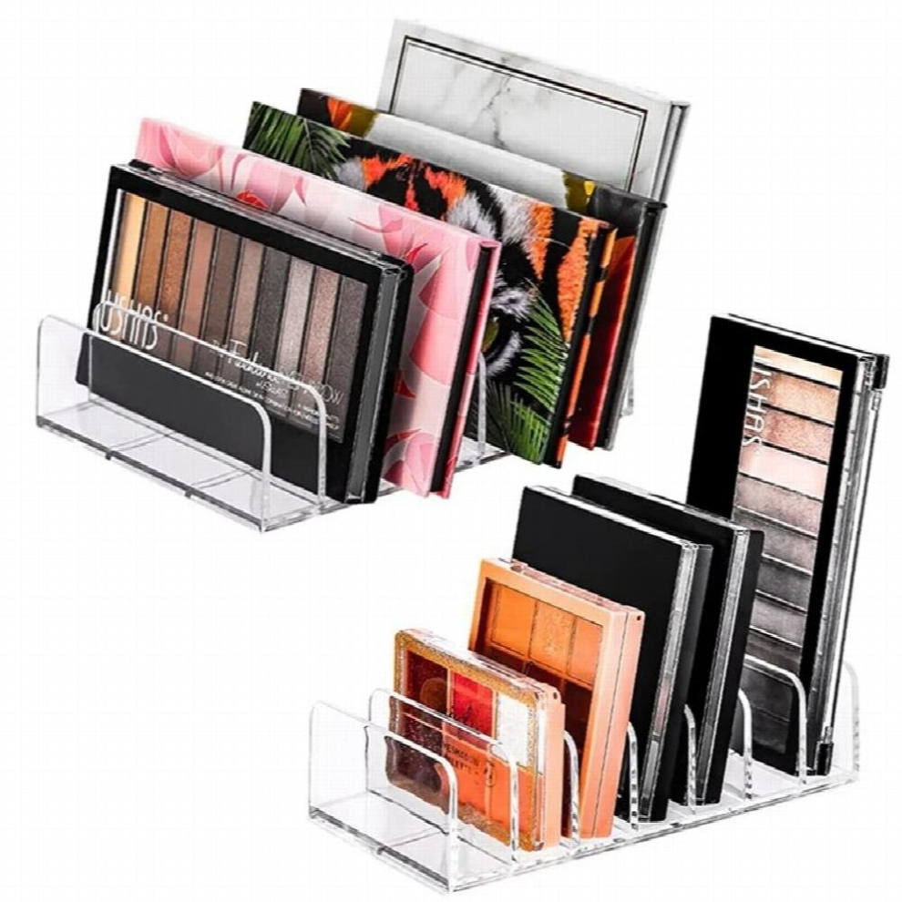 Multicoloured 2Pcs Eyeshadow Makeup Palette Cosmetic Organizer - Waterproof Eyeshadow Organizer For Eye Makeup Palette, 7 Sections