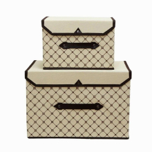 Printed Folding Storage Box Thickened with Cover Clothes Storage Organization Household Debris Fabric Toy Storage Box