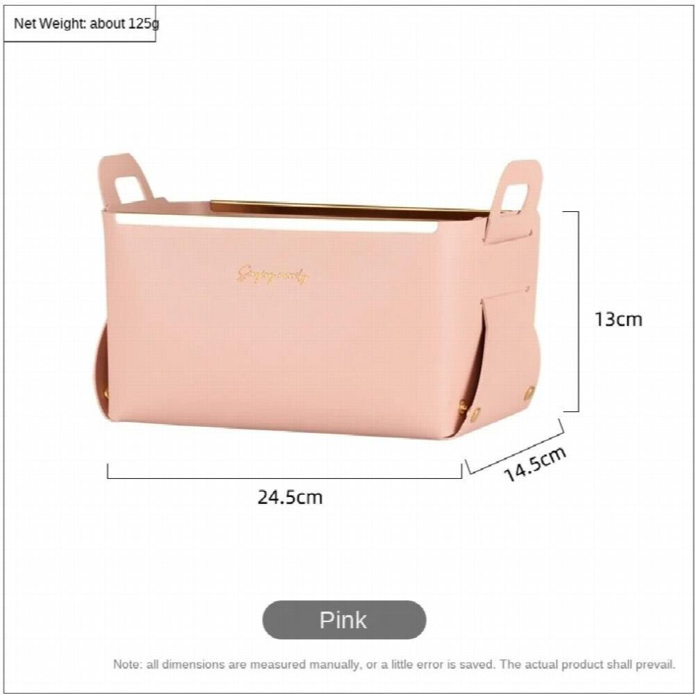 Leather Desktop Storage Box Office Pen Holder Remote Control Cosmetic Brush Barrel Ornament Sundry Container-image-OPC-PCS676D-NEW