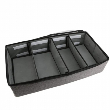 Useful Foldable Storage Box For Shoes Wardrobe Closet Organizer Sock Bra Underwear Cotton Storage Bag Under Bed Organizador