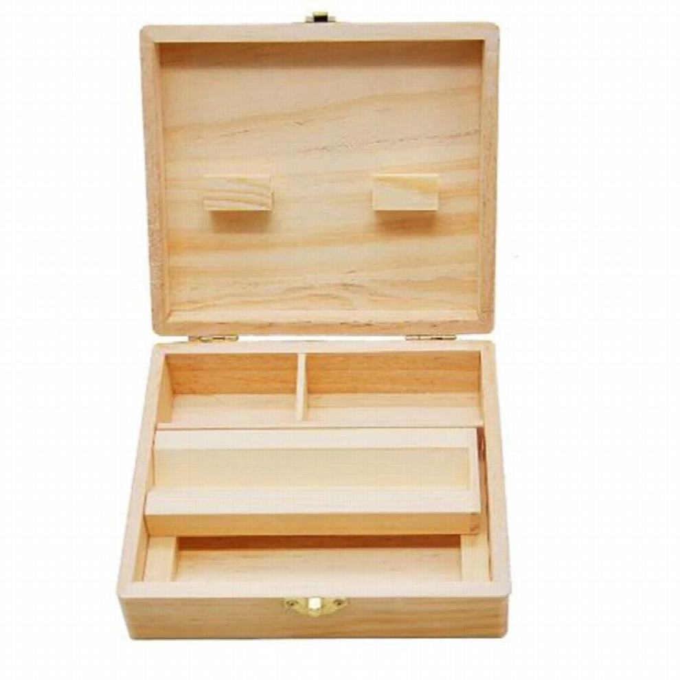Multicoloured Wood Rolling Box Cigarette Smoking Stash Box Case Cigarette Rolling Tray Wood Smoking Pipe Herb Box Case