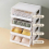 Combined Drawer Type Finishing Box Stackable with Transparency Cover Underwear Storage Box Wardrobe Dustproof Grid Storage Box 4