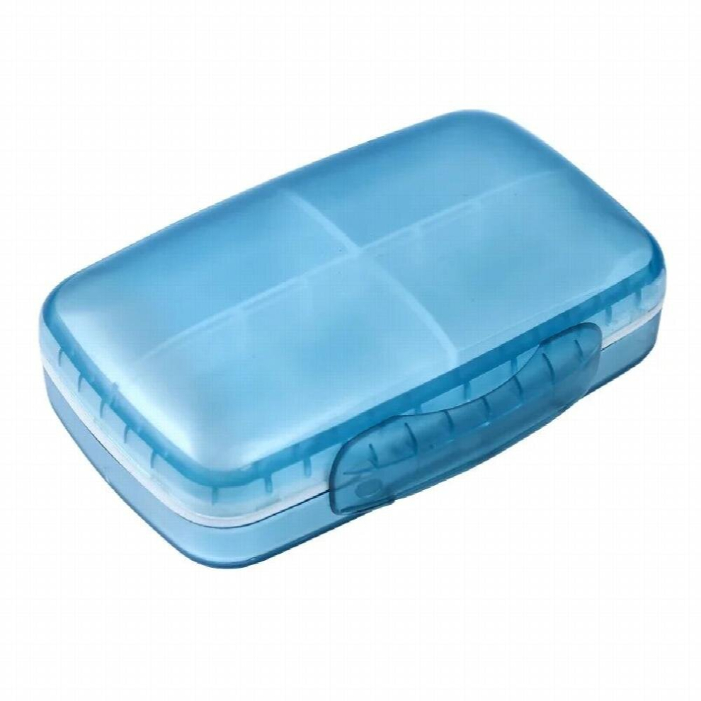 Blue Travel Pill Organize Large Portable Moisture Proof Vitamin Case,Oversize 8 Compartment Pill Box,Airtight & Moistureproof
