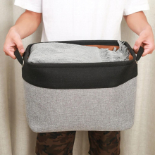 Uncovered Cloth Storage Boxes Baskets Lightweight linen fabric Box for Skirt Sweater Tops Trousers Home Storage Organization