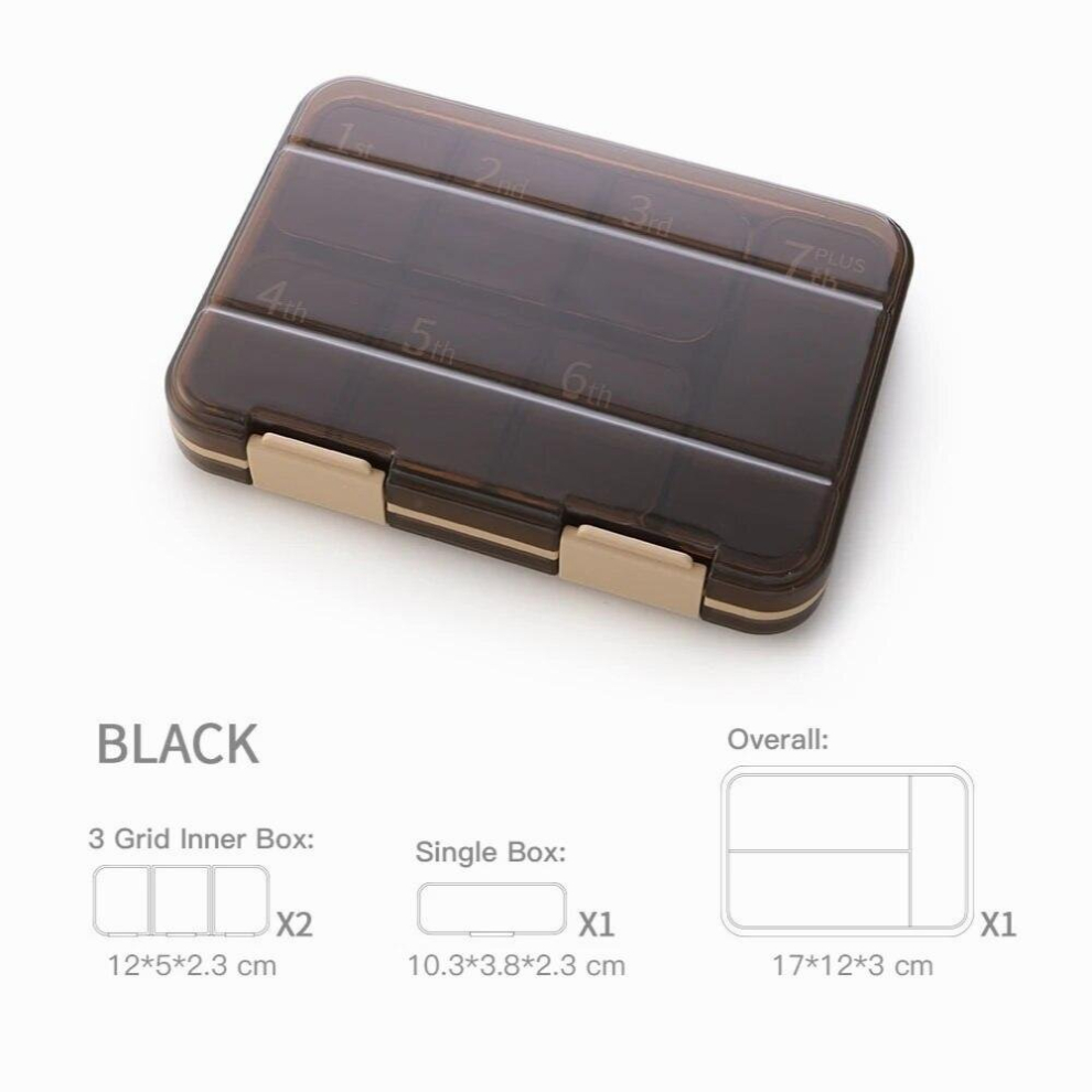 7 Grids Portable Pill Case Large Capacity One Week Pill Box Small Mini Medicine Storage Detachable Box Independent Lattice