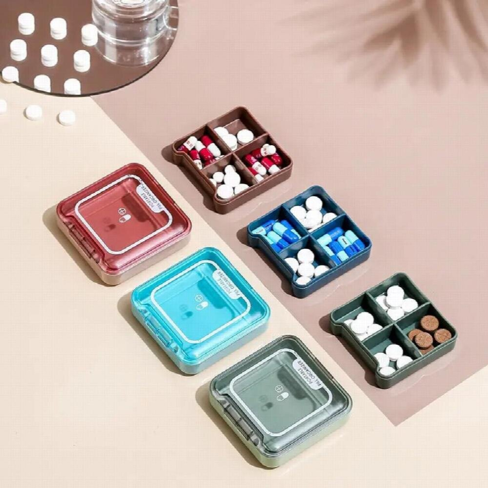Multicoloured Pill Box Sub-Packing Portable Travel Mini Medicine Box Sealed Large-Capacity Pill Storage Box