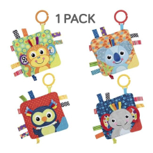 DDI 2360089 Owl, Koala - Monkey & Elephant Shapes Nuby Teething Blankies - Assorted Color - Case of 48