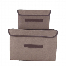Two piece linen like non-woven fabric storage box Fabric storage box Clothes sorting box Storage box small and large