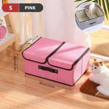 Home Bedroom Storage Box Foldable Organizer Box with Lid Grids Wardrobe Clothes Sundries Large Capacity Organization
