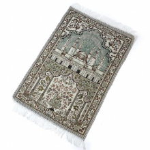 Muslim Worship Blanket Summer Islamic Mosque Carpet Pilgrimage Blanket Rectangular Retro Islam Prayer Rug Persian Rug Grey Rug