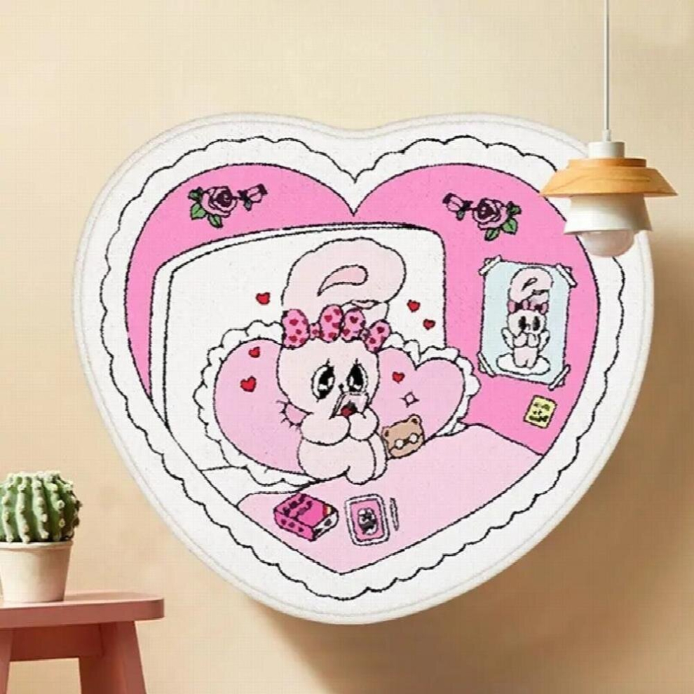 Heart Cartoon Pink Girls Bedside Cloakroom Decorative Carpet Household Sunset Platform Float Window Cushion