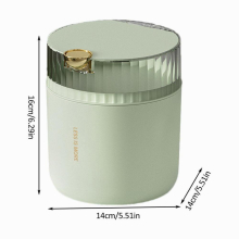 Light Pressing Desktop Trash Can With Double-layer Automatic Pop-up Cover Small Storage Bucket For Countertop